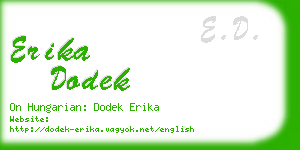 erika dodek business card